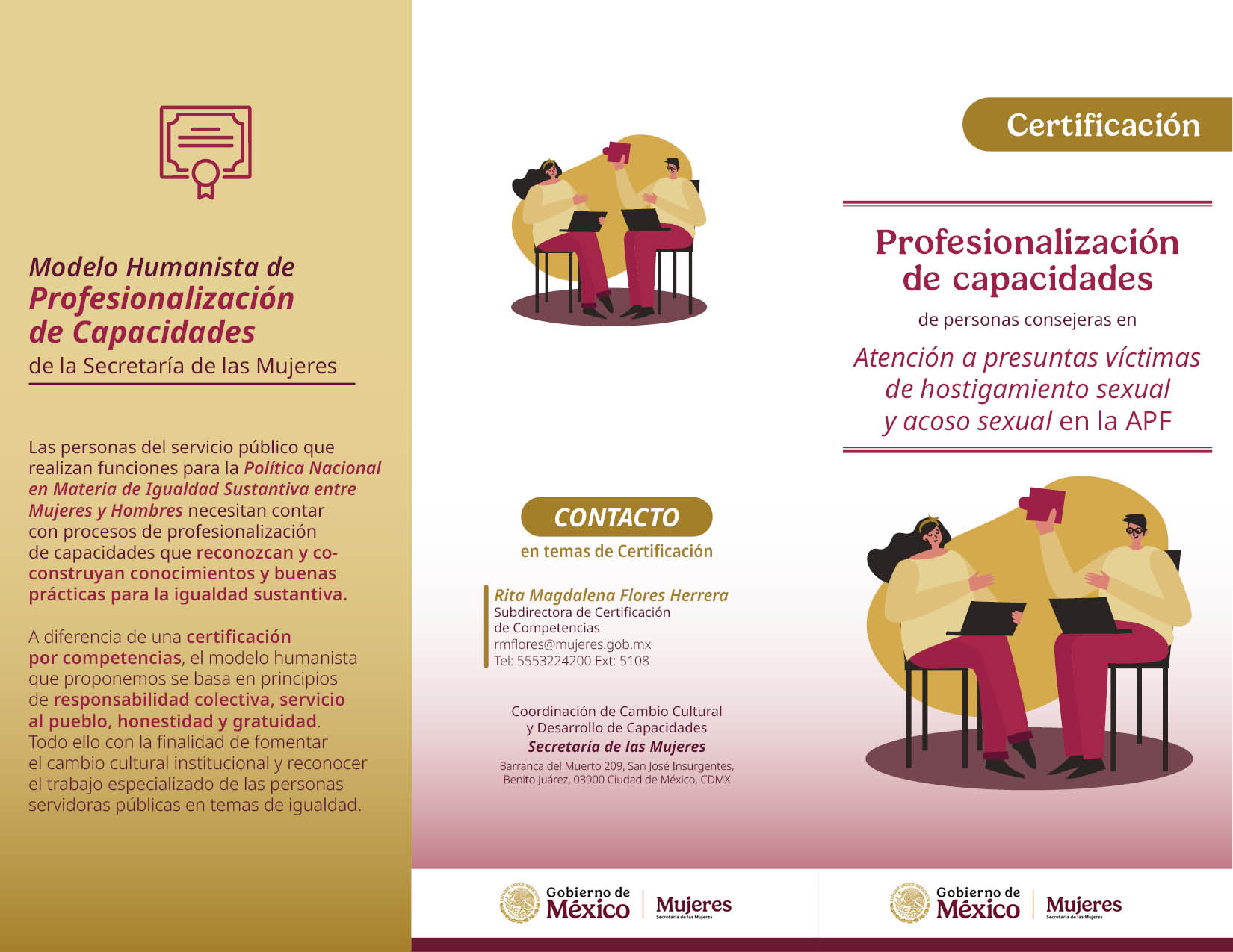 Tríptico de profesionalización de capacidades - cara 1